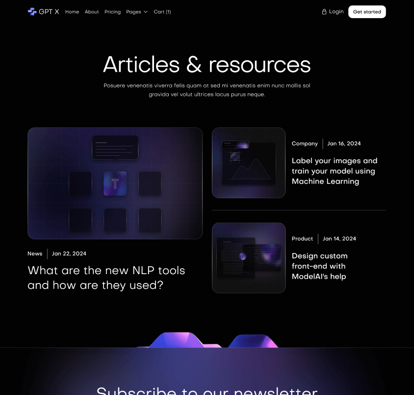 GPT X - Blog V1 Page - AI & Machine Learning Webflow Template