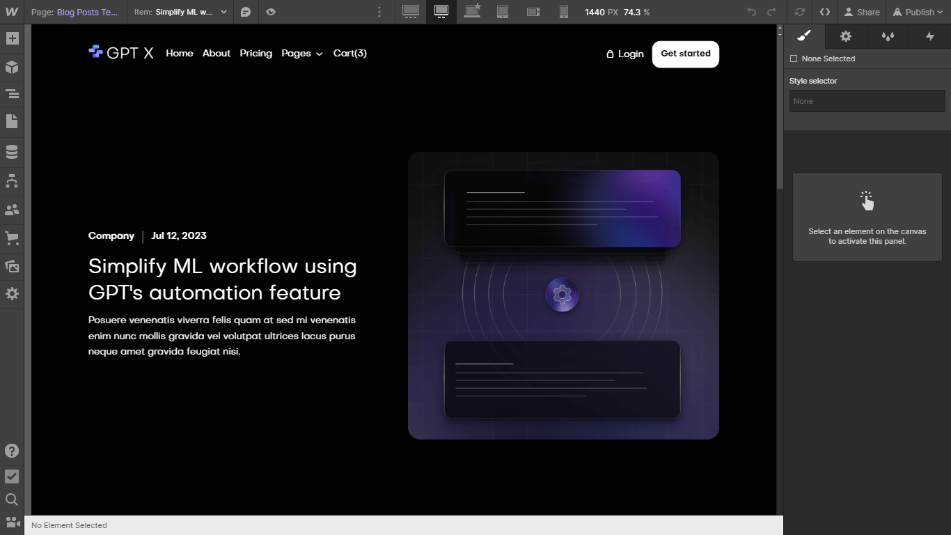 GPT X Webflow Template And UI Kit - CMS Page